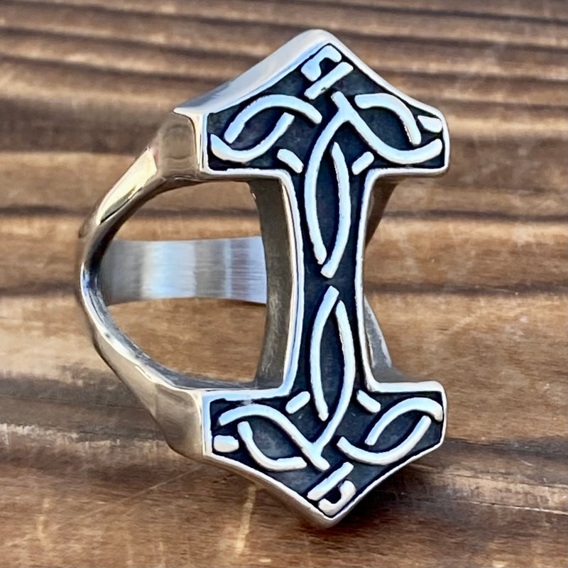 Sanity Jewelry Ring Thor's Double Hammer Ring - Sizes 9-16 - R216