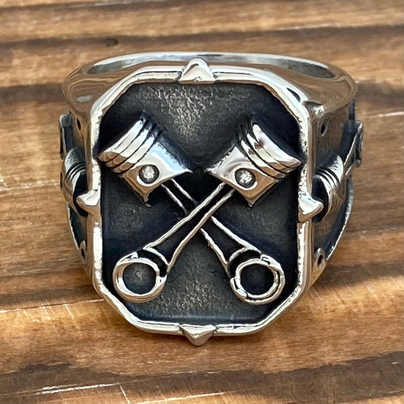 Sanity Jewelry Skull Ring 10 Mechanic's Double Piston Ring - Sizes 7-17 - R125