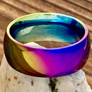 Sanity Jewelry Skull Ring 4 Sanity’s Band Ring Collection - Rainbow Steel Ring - R243