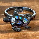 Sanity Jewelry Skull Ring 5 Sea Shell Turtle Ring - Black - Sizes 5-11 - R171