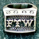 Sanity Jewelry Skull Ring 8 FTW Ring with Screws - Silver - R133