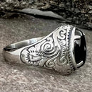 Sanity Jewelry Skull Ring "Black Stone" - New Mexico - Large - R251
