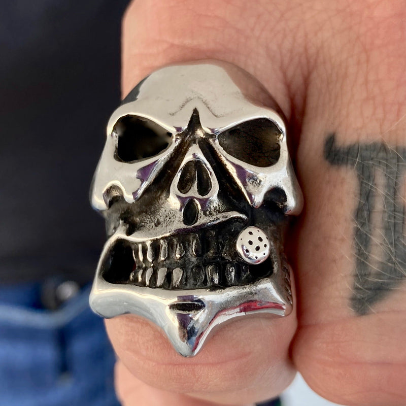Sanity Jewelry Skull Ring "Bone Crusher" - Hell Boy- Sizes 9-17 - R13