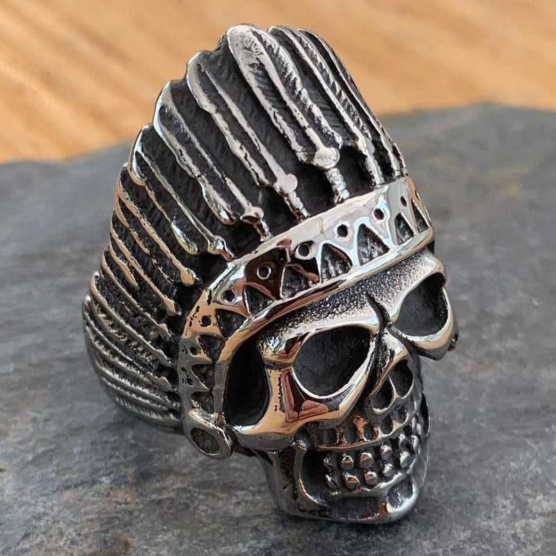 Sanity Jewelry Skull Ring "Bone Crusher" - Indian - R14