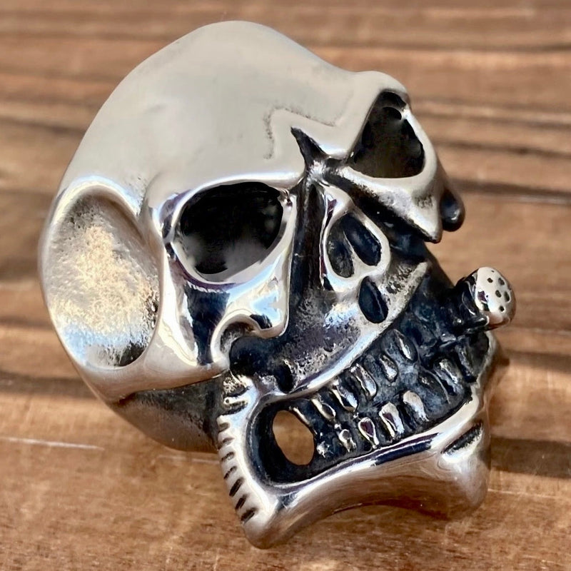 Sanity Jewelry Skull Ring "Bone Crusher" - Stone Face - R13