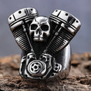 Sanity Jewelry Skull Ring "Bone Crusher" - V Twin & Skull - R17