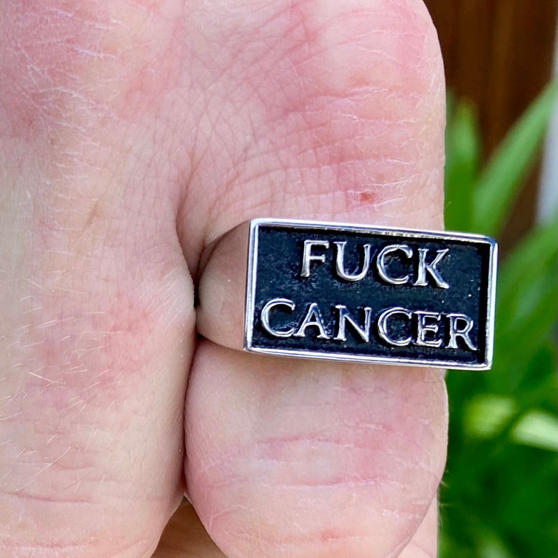 Sanity Jewelry Skull Ring Cancer - F**k Cancer - Ring - R20