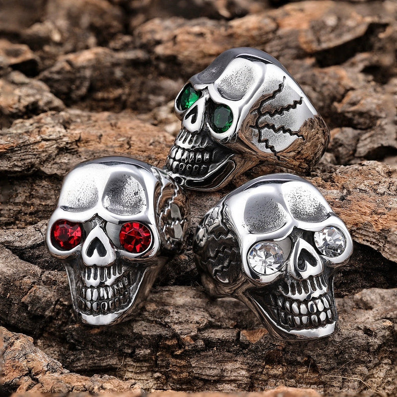 Sanity Jewelry Skull Ring Captain Jack's Black Eye Skull Ring - Sizes 8-16 - R143