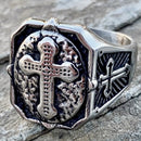 Sanity Jewelry Skull Ring Cross Ring - Guardian - Sizes 5-17 - R122