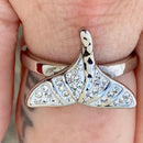 Sanity Jewelry Skull Ring Crystal Mermaid Tail Ring - Sizes 4-10 - R62