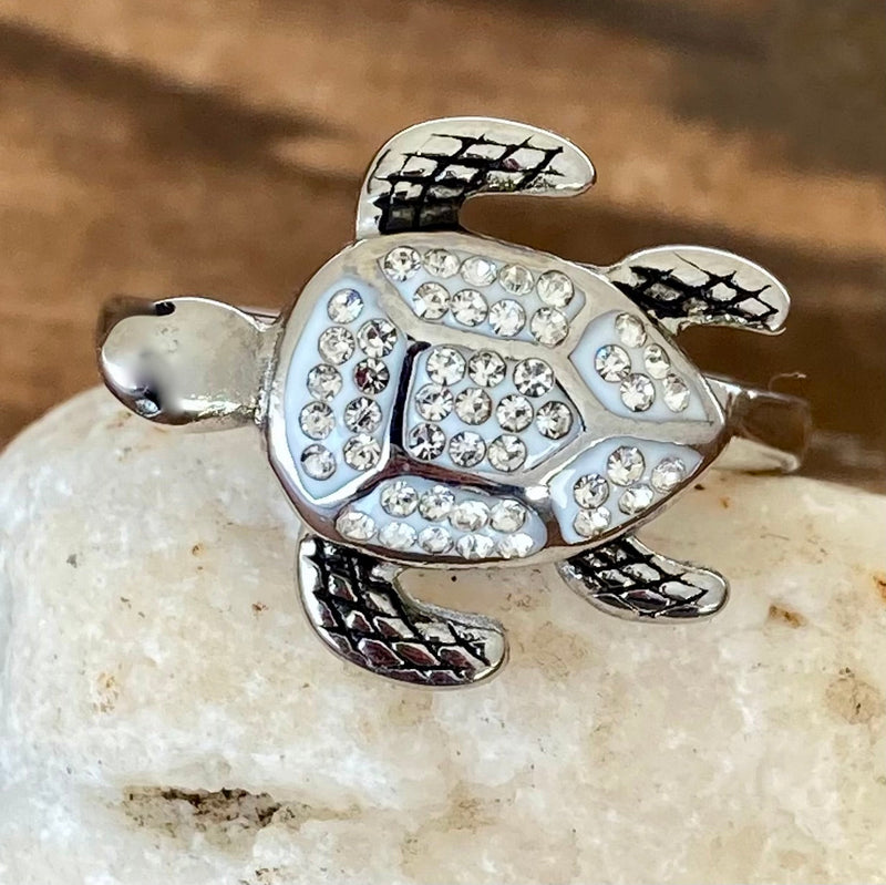 Sanity Jewelry Skull Ring Crystal Turtle Ring - Sizes 4-10 - R61