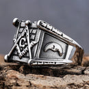 Sanity Jewelry Skull Ring Free Mason Square Ring - Sizes 6-15 - R160