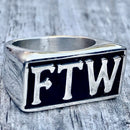 Sanity Jewelry Skull Ring FTW Biker - Sizes 8-16 - SLC63 CLEARANCE