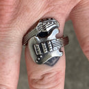 Sanity Jewelry Skull Ring Guitar - Sizes 7-13 - R01