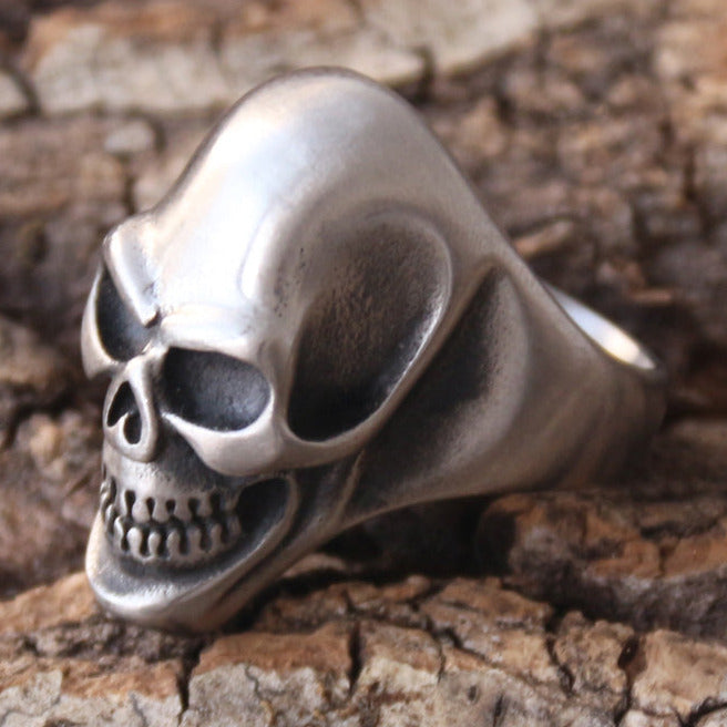 Sanity Jewelry Skull Ring Jimmy - Big - Skull Ring - Brushed Stainless Steel - R37