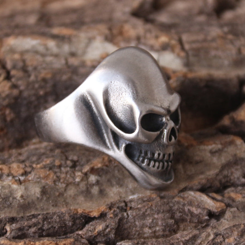 Sanity Jewelry Skull Ring Jimmy - Big - Skull Ring - Brushed Stainless Steel - R37