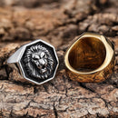 Sanity Jewelry Skull Ring Lion Ring - Silver - Sizes 6-18 - R89