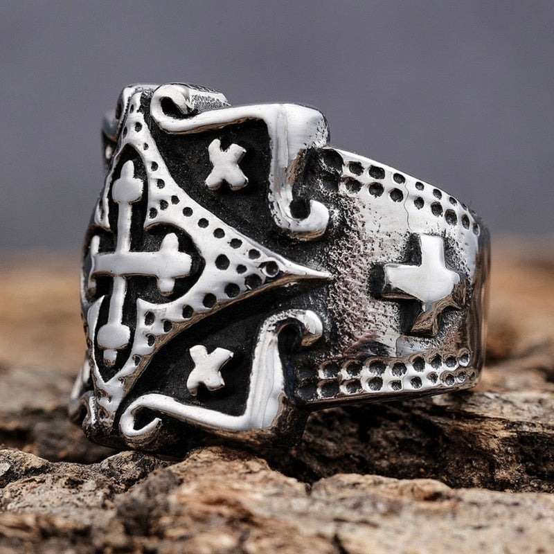 Sanity Jewelry Skull Ring Medieval Crusader's Ring - Sizes 5-16 - R53