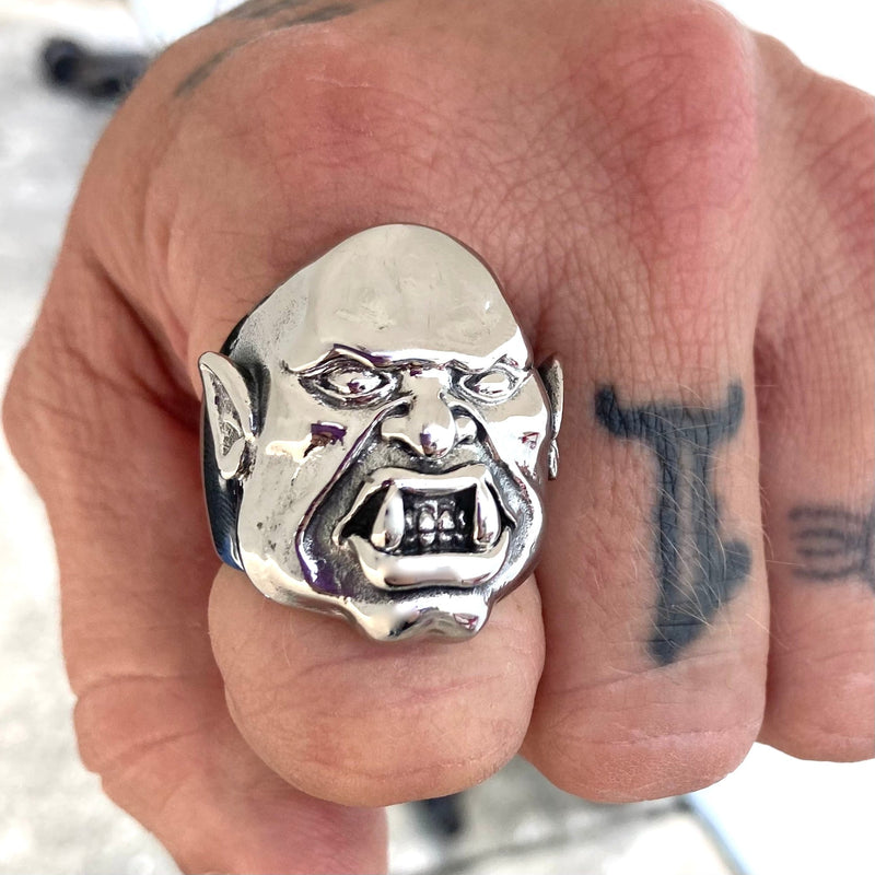 Sanity Jewelry Skull Ring Orc Ring - Sizes 9-17 - R224