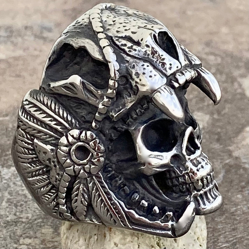 Sanity Jewelry Skull Ring Saber Tooth - Silver - SLC30 CLEARANCE