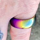 Sanity Jewelry Skull Ring Sanity’s Band Ring Collection - Rainbow Steel Ring - R243