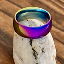 Sanity Jewelry Skull Ring Sanity’s Band Ring Collection - Rainbow Steel Ring - R243