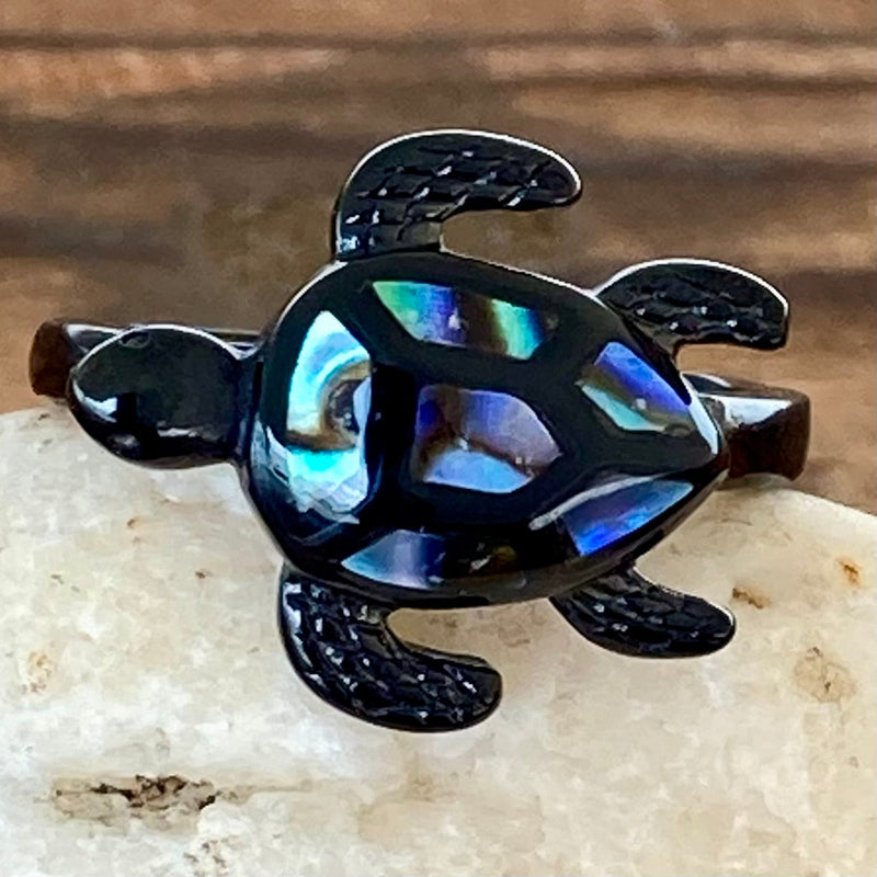 Sanity Jewelry Skull Ring Sea Shell Turtle Ring - Black - Sizes 5-11 - R171