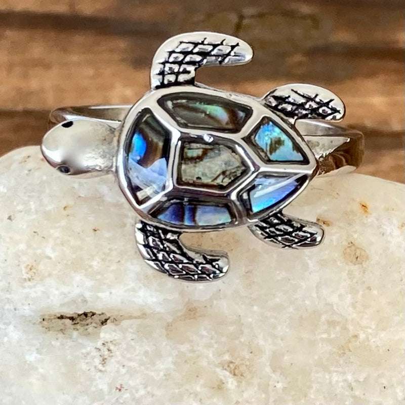 Sanity Jewelry Skull Ring Sea Shell Turtle Ring - Silver - Sizes 5-10 - R172