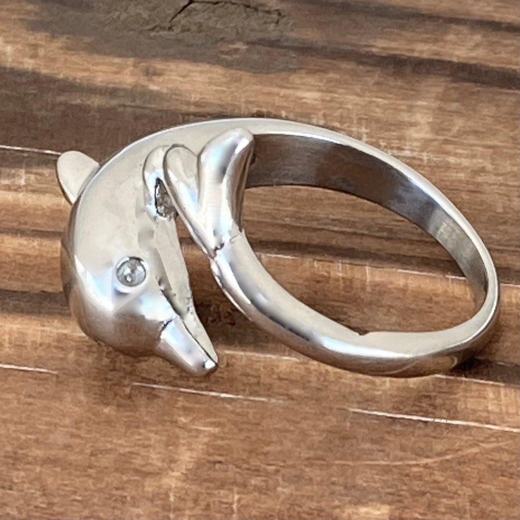 Artisan Crafted Sterling Silver Wrap Ring - Dolphin Embrace | NOVICA