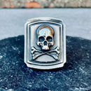 Sanity Jewelry Skull Ring Skull & Crossbones - The Tombstone - Sizes 8-16 - R159