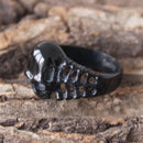 Sanity Jewelry Skull Ring Skull Ring W/ Bones - Black - R65