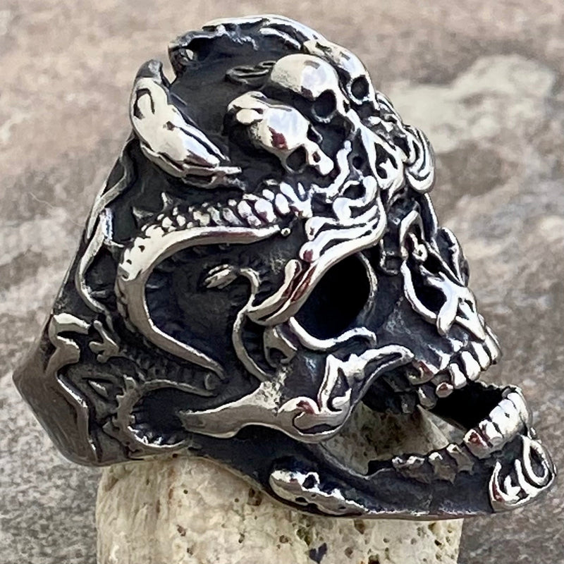 Sanity Jewelry Skull Ring Skull W/Crown - Silver - SLC61 CLEARANCE