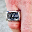 Sanity Jewelry Skull Ring US Marine with Screws - R83