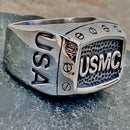 Sanity Jewelry Skull Ring US Marine with Screws - R83
