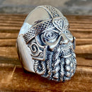 Sanity Jewelry Skull Ring Viking Leif The Lucky - Sizes 10-16 - R151