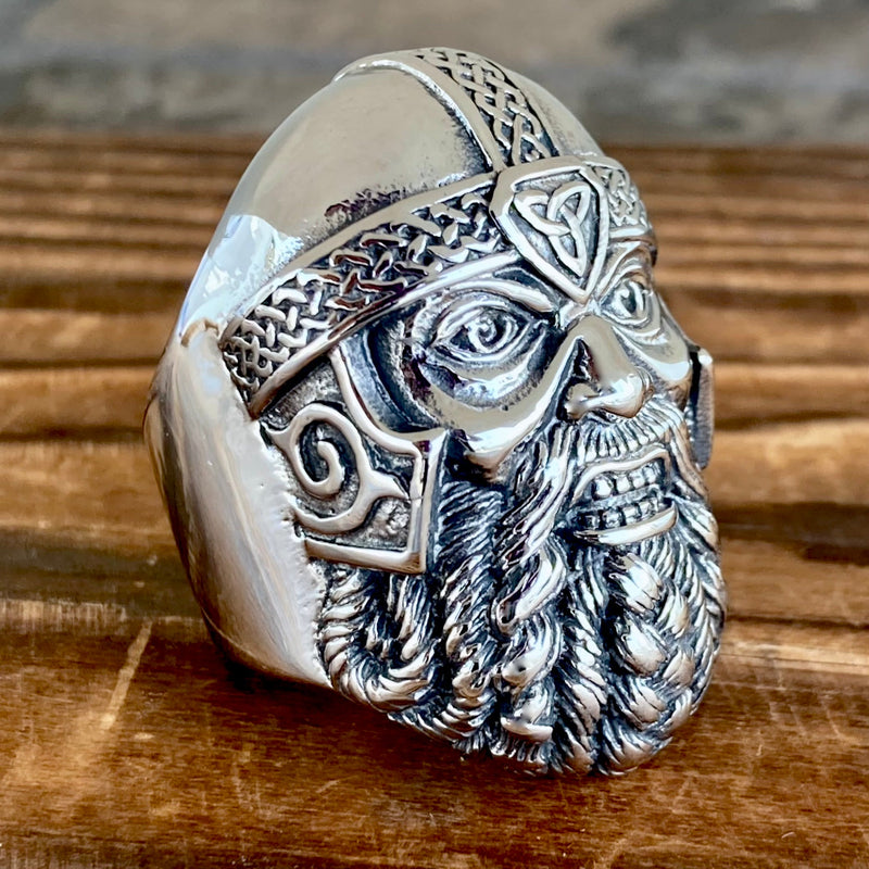 Sanity Jewelry Skull Ring Viking Leif The Lucky - Sizes 10-16 - R151
