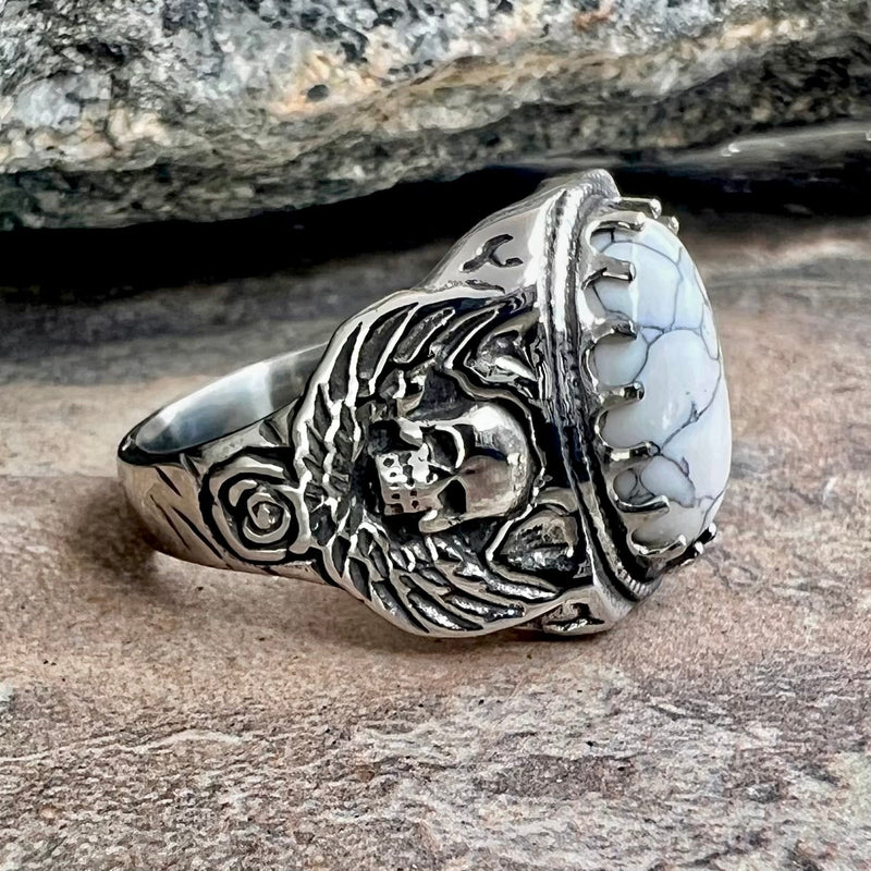 Buy Gold & Antiqued Silver Tone Stainless Steel Bundled Skull In Wings Ring 33129376710771 5000x Buy Gold & Antiqued Silver Tone Stainless Steel Bundled Skull In Wings Ring 33129376710771 5000x