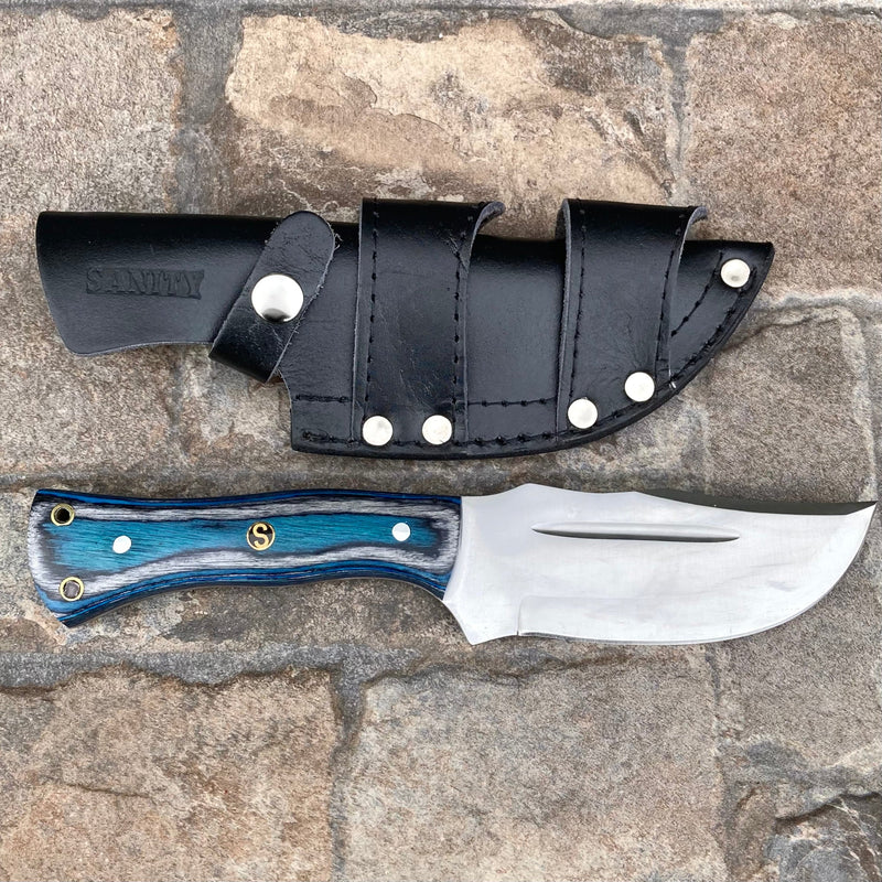 SANITY JEWELRY® Steel 10” Rough Rider Series - Blue - D2 Steel - Horizontal & Vertical Carry - P006