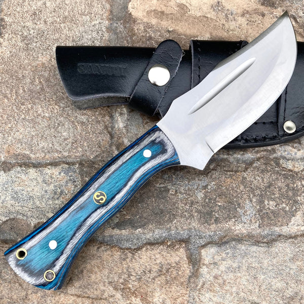 SANITY JEWELRY® Steel 10” Rough Rider Series - Blue - D2 Steel - Horizontal & Vertical Carry - P006