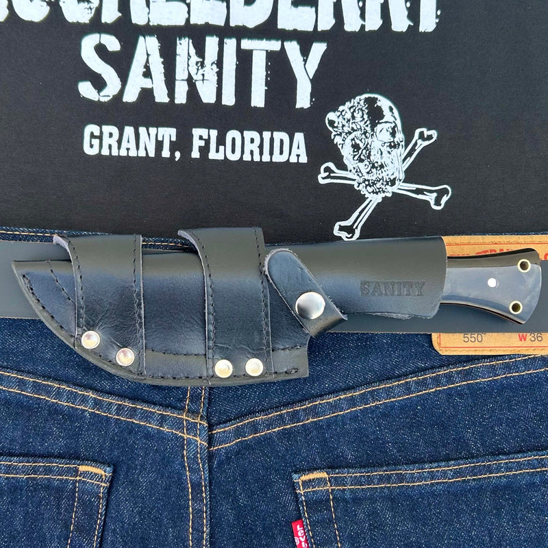 SANITY JEWELRY® Steel 10” Rough Rider Series - Buffalo Horn - D2 Steel - Horizontal & Vertical Carry - P007