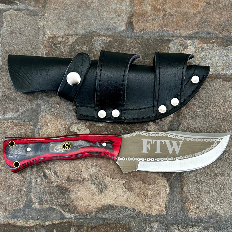 SANITY JEWELRY® Steel 10” Rough Rider Series - FTW - Red Wood - D2 Steel - Horizontal & Vertical Carry - CUS62