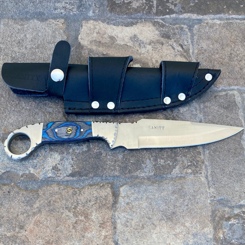 Sanity Jewelry Steel 11" Al Capone - Blue & Black Wood - D2 Steel - Horizontal & Vertical Carry - ACD205