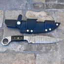 Sanity Jewelry Steel 11” Al Capone - Buffalo Horn - Damascus - Horizontal & Vertical Carry - AC21