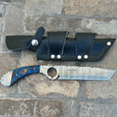 SANITY JEWELRY® Steel 11" Doc Holiday - Blue & Black Wood - Damascus - Horizontal & Vertical Carry - DOC5
