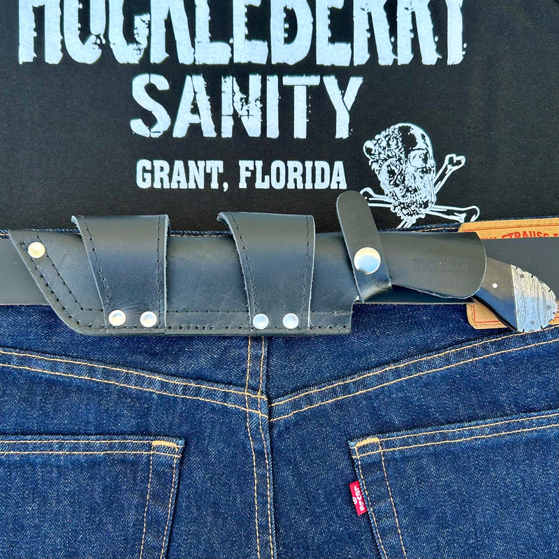 Sanity Jewelry Steel 11” Doc Holiday - Buffalo Horn - Damascus - Horizontal & Vertical Carry - DOC1