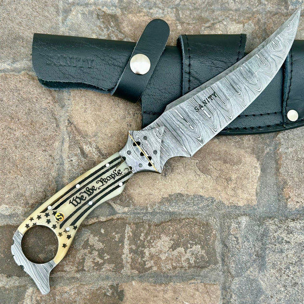 Sanity Jewelry Steel 11” John Dillinger - “We The People” Bone - Horizontal & Vertical Carry - JDE02