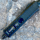 SANITY JEWELRY® Steel 8" Frank Nitti - Double Sided Serrated Black - MBDDR