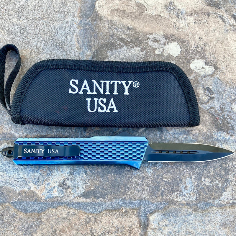 SANITY JEWELRY® Steel 8" Frank Nitti - Double Sided Smooth Blue - MLBDS