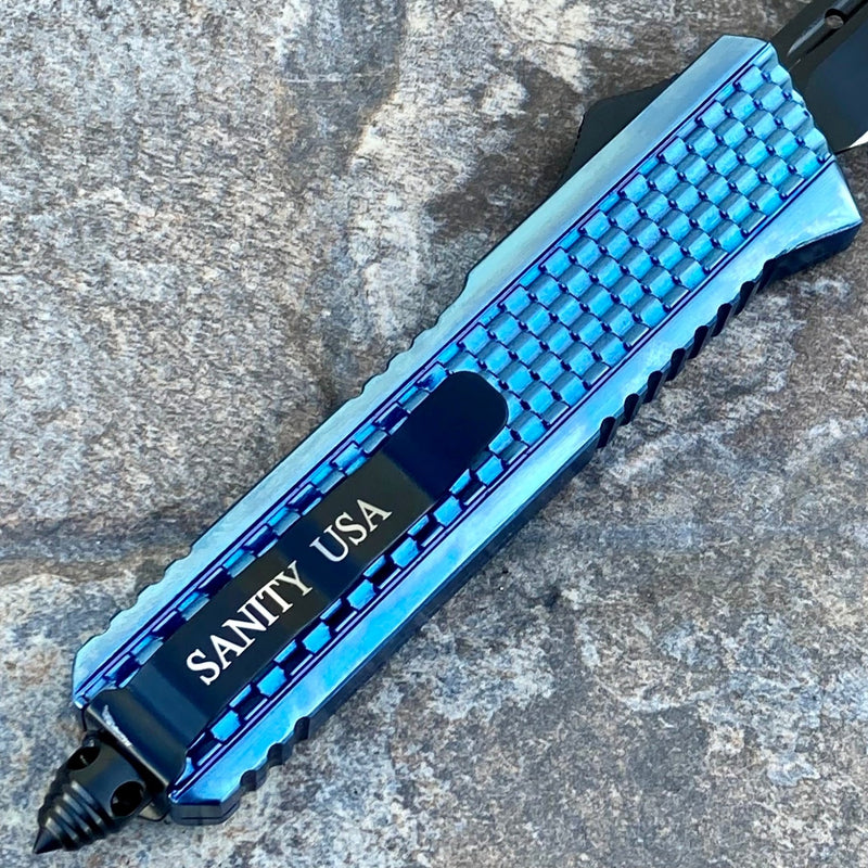 SANITY JEWELRY® Steel 8" Frank Nitti - Tanto Smooth Blue - MLBTS