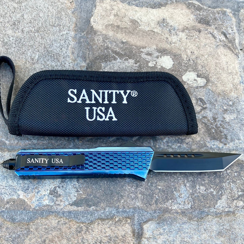 SANITY JEWELRY® Steel 8" Frank Nitti - Tanto Smooth Blue - MLBTS